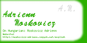 adrienn moskovicz business card
